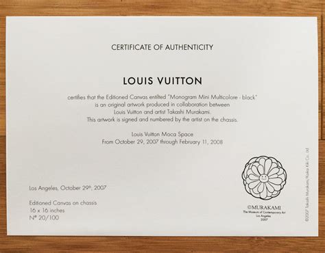 certificado de autenticidad louis vuitton|louis vuitton certificate pdf.